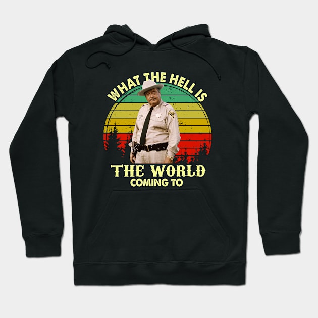 What The Hell Is The World Coming To , Vintage Movie , John Vintage Wayne Hoodie by davidhedrick